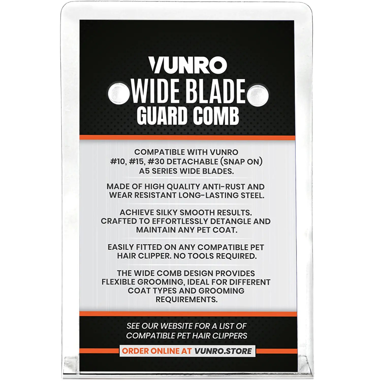 10mm ColorMax (3/8″) Wide Blade Comb Attachment by VUNRO