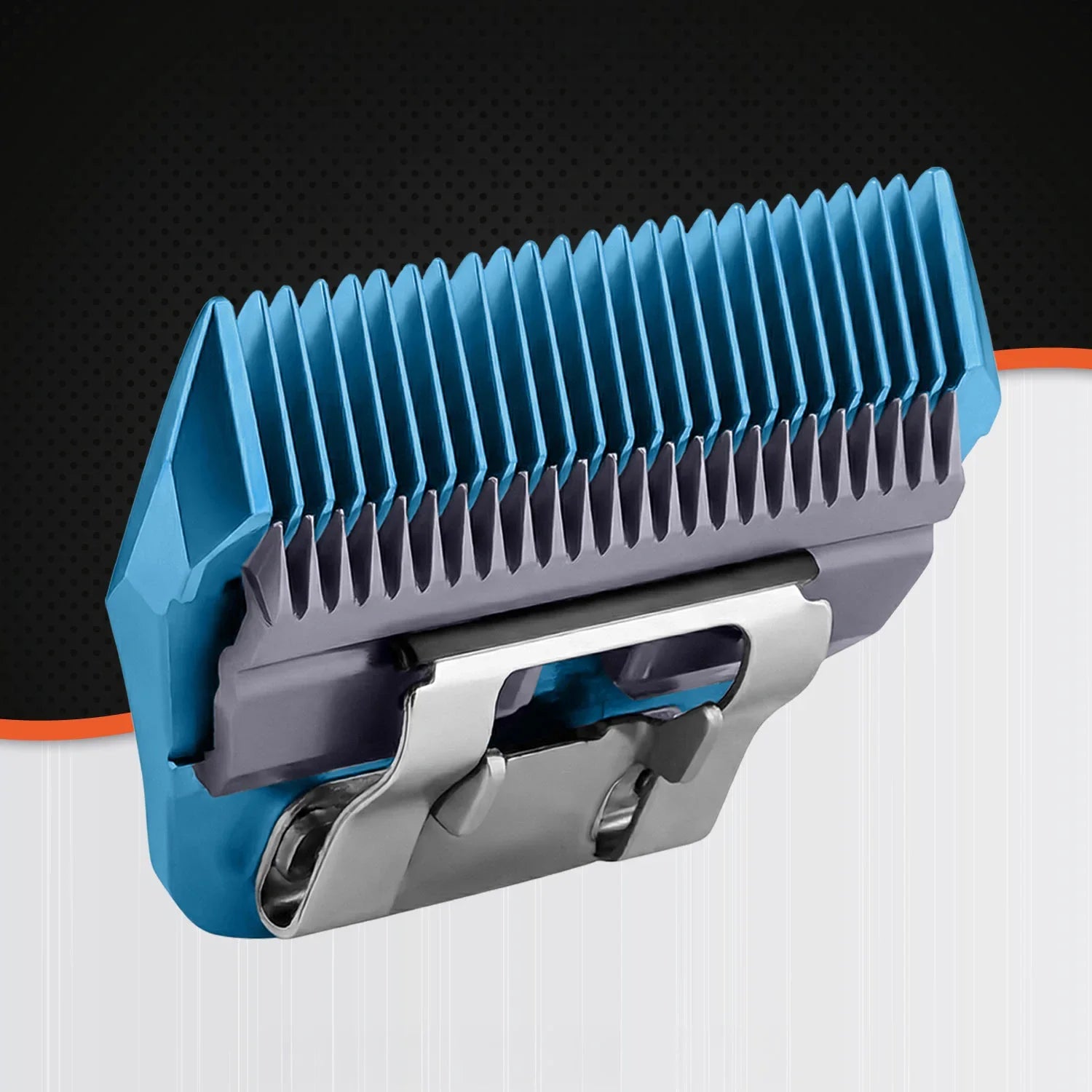 VUNRO 3FW Wide Blue Steel dog clipper blade rear right view
